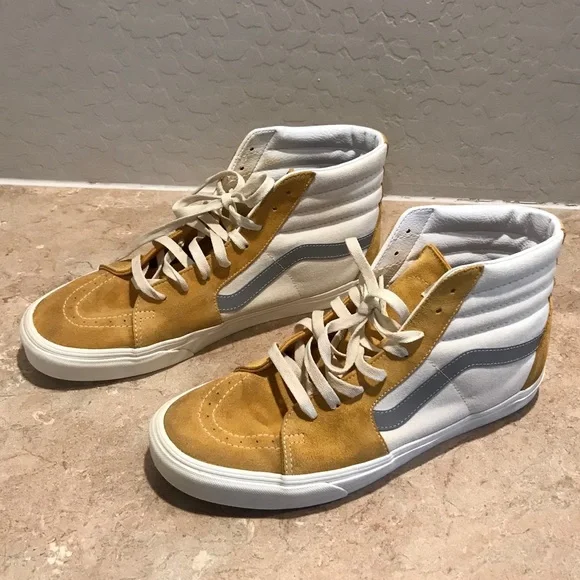 Vans Sk8-Hi White Yellow Shoes - Picture 4 of 10